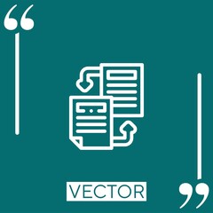 Poster - file sharing vector icon Linear icon. Editable stroked line