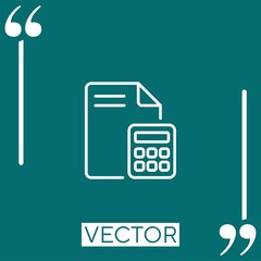 Fototapete - file vector icon Linear icon. Editable stroked line