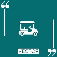 Poster - golf cart vector icon Linear icon. Editable stroked line