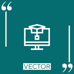 Poster - graduate vector icon Linear icon. Editable stroked line