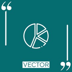 Poster - pie chart vector icon Linear icon. Editable stroked line