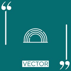 Poster - rainbow vector icon Linear icon. Editable stroked line