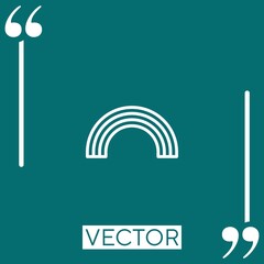 Poster - rainbow   vector icon Linear icon. Editable stroked line