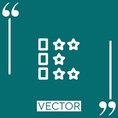 Poster - rating vector icon Linear icon. Editable stroked line