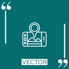 Poster - roadmap vector icon Linear icon. Editable stroked line