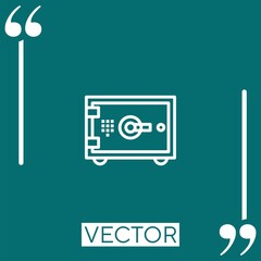 Poster - safebox vector icon Linear icon. Editable stroked line