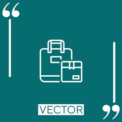 Poster - shopping vector icon Linear icon. Editable stroked line