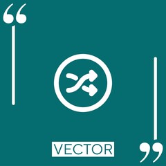 Poster - shuffle arrows vector icon Linear icon. Editable stroked line