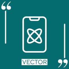 Poster - smartphone vector icon Linear icon. Editable stroked line