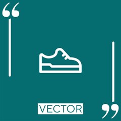 Poster - sport shoes vector icon Linear icon. Editable stroked line