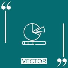 Poster - statistics vector icon linear icon. editable stroked line