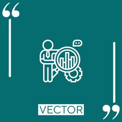 Poster - testing vector icon Linear icon. Editable stroked line