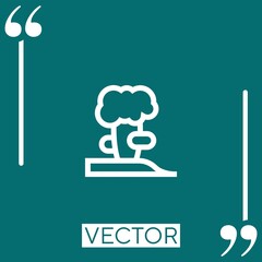 Poster - tree vector icon Linear icon. Editable stroked line