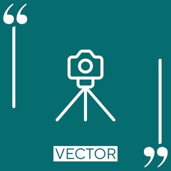 Poster - tripod vector icon Linear icon. Editable stroked line