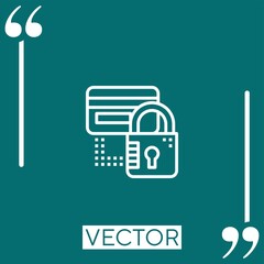 Poster - credit card   vector icon Linear icon. Editable stroked line