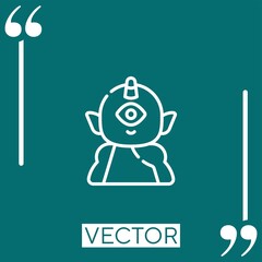 cyclops vector icon Linear icon. Editable stroked line