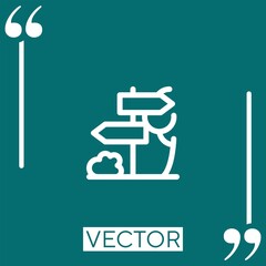 Poster - direction vector icon Linear icon. Editable stroked line