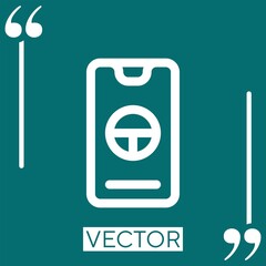 Poster - driving lessons vector icon Linear icon. Editable stroked line
