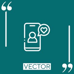 Poster - feedback vector icon Linear icon. Editable stroked line