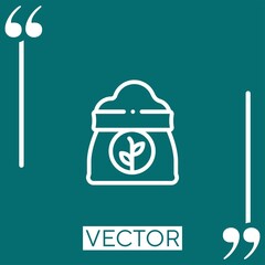 Poster - fertilizer vector icon Linear icon. Editable stroked line