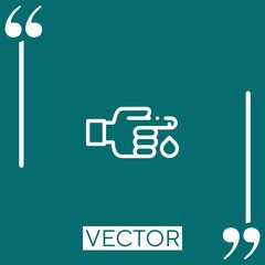 Poster - finger vector icon Linear icon. Editable stroked line