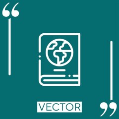 Poster - geography vector icon Linear icon. Editable stroked line