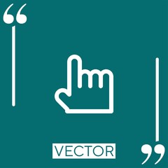 Poster - hand vector icon Linear icon. Editable stroked line
