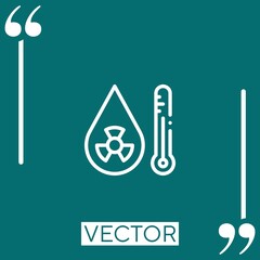 Poster - hot water vector icon Linear icon. Editable stroked line