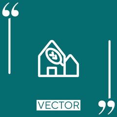 Poster - house   vector icon Linear icon. Editable stroked line