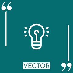 Poster - idea vector icon Linear icon. Editable stroked line