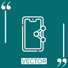 Poster - share vector icon Linear icon. Editable stroked line