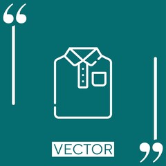 Poster - shirt vector icon Linear icon. Editable stroked line
