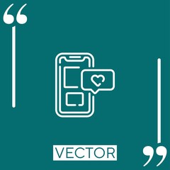 Poster - smartphone vector icon Linear icon. Editable stroked line