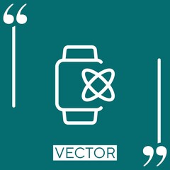 Poster - smartwatch vector icon Linear icon. Editable stroked line