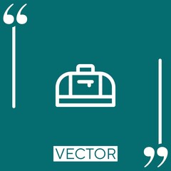 Poster - sport bag vector icon Linear icon. Editable stroked line