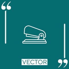Poster - stapler vector icon Linear icon. Editable stroked line
