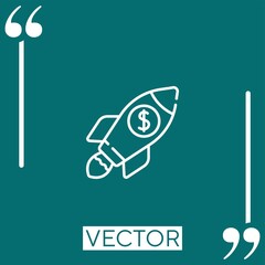 Poster - startup vector icon Linear icon. Editable stroked line