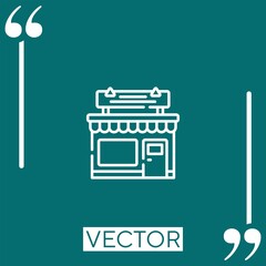 Poster - store vector icon Linear icon. Editable stroked line