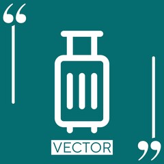 Fototapete - suitcase vector icon Linear icon. Editable stroked line