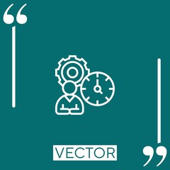 Poster - time vector icon Linear icon. Editable stroked line
