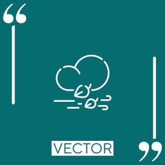 Poster - wind vector icon Linear icon. Editable stroked line