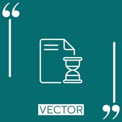 Poster - deadline vector icon Linear icon. Editable stroked line