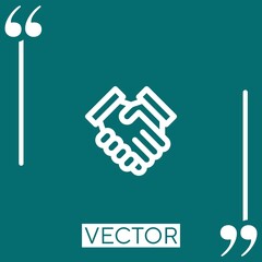 Poster - deal vector icon Linear icon. Editable stroked line