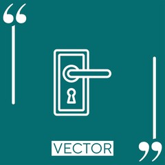Poster - doorknob vector icon Linear icon. Editable stroked line