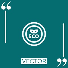 Poster - eco vector icon Linear icon. Editable stroked line