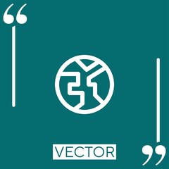 Poster - earth vector icon Linear icon. Editable stroked line