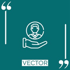 Poster - employee vector icon Linear icon. Editable stroked line