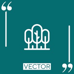Poster - forest vector icon Linear icon. Editable stroked line