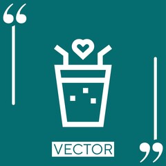 Poster - juice vector icon Linear icon. Editable stroked line
