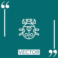 Poster - ladybug vector icon Linear icon. Editable stroked line